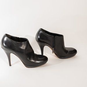 VIA SPIGA Leather Booties Black 7.5